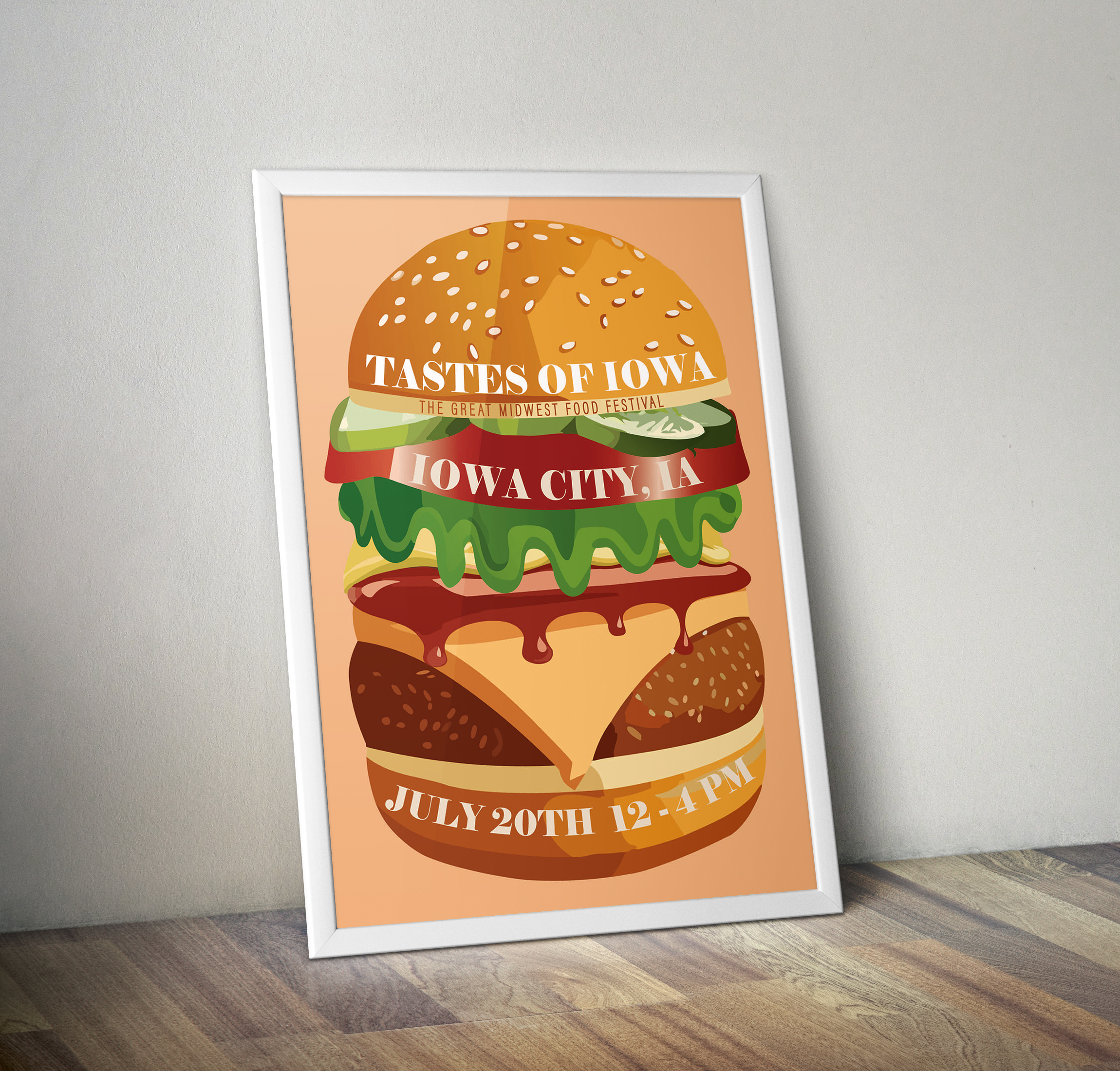 Burger poster with date of event